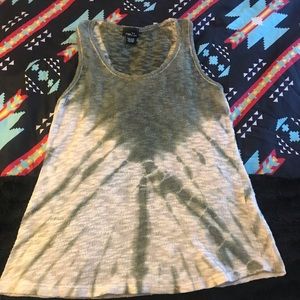 Army green tie dye tank